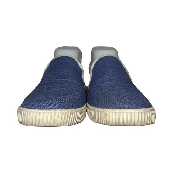 Toms Ortholite Blue Canvas Slip On Loafers Shoes Women's 7.5 - Picture 2 of 10